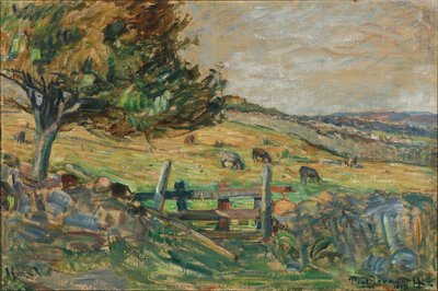 Paysage avec des moutons paissant - Povl Jerndorff